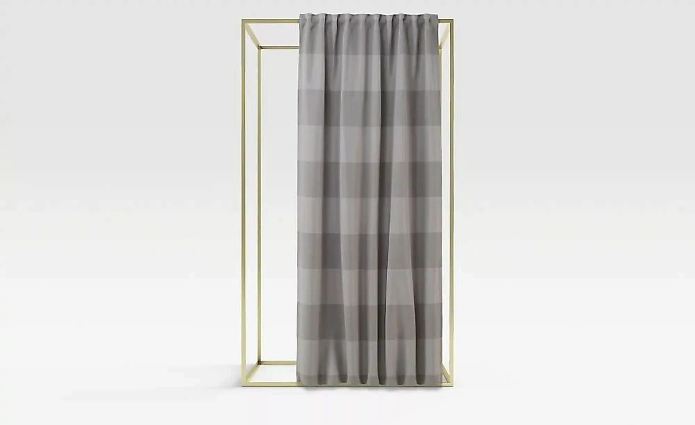 Bricoflor Verdunkelnder Vorhang mit Verdeckten Schlaufen Galdin Stripe Grau günstig online kaufen