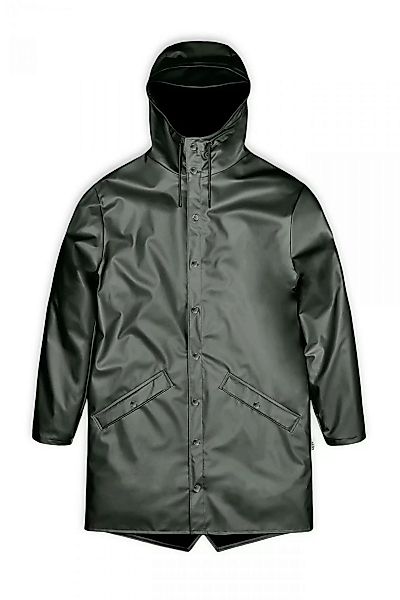 Rains Regenjacke Long Jacket Silver Pine L günstig online kaufen