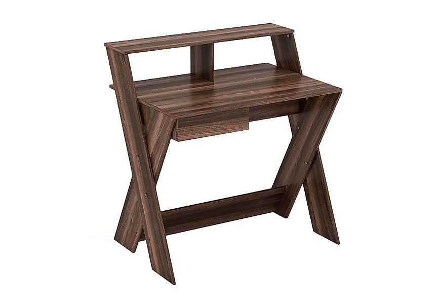 COSTWAY Computertisch, mit Schublade & Monitorerhöhung, Holz, 90x61x94cm günstig online kaufen