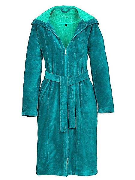 Vossen Damenbademantel Damen Bademantel mit Kapuze Palermo, Viskose, hohe M günstig online kaufen