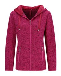 Hajo Strickfleecejacke Strickfleece Jacke mit Kapuze günstig online kaufen