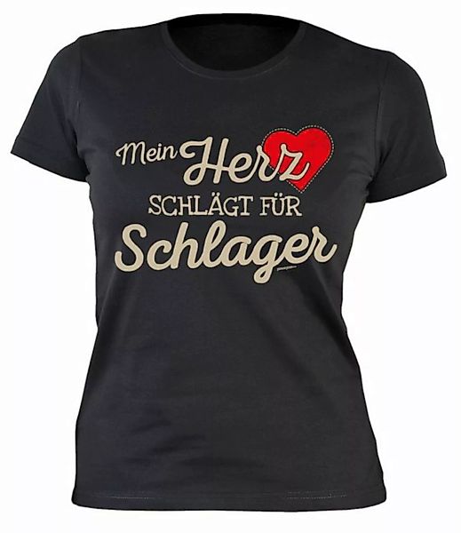 Art & Detail Shirt T-Shirt Mein HERZ schlägt für Schlager, Weihnachten - Sp günstig online kaufen