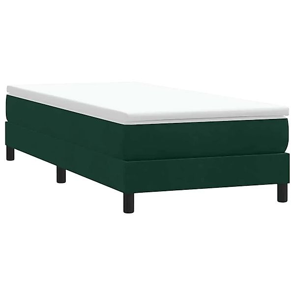 vidaXL Boxspringbett ohne Matratze Dunkelgrün 90x220 cm Samt 3315858 günstig online kaufen