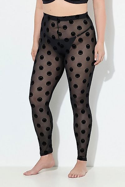 Ulla Popken Feinstrumpfhose Strumpf-Leggings Smileys Mesh günstig online kaufen