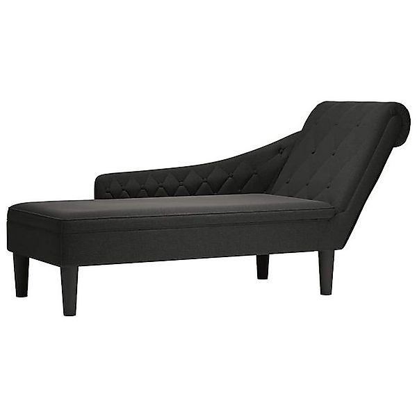 vidaXL Chaiselongue Chaiselongue mit Kissen und Rechter Armlehne Schwarz St günstig online kaufen