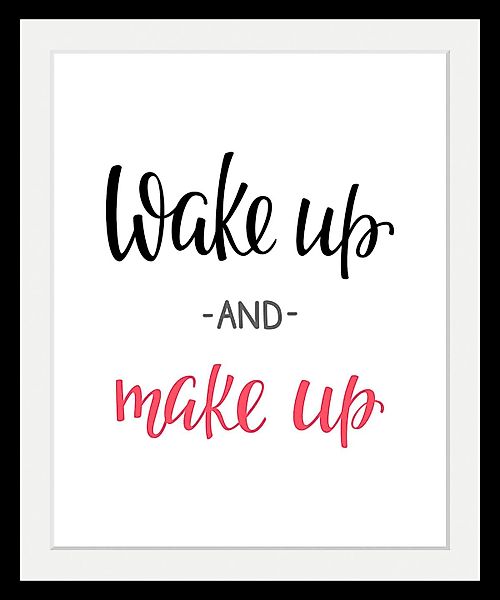 queence Bild »Wake up«, Schwarz-Weiß-Schriftzug-Motivationsbilder-Fashion, günstig online kaufen