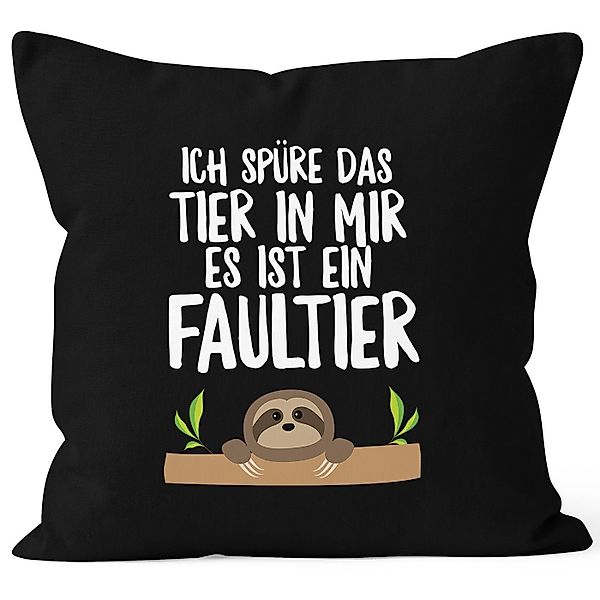 MoonWorks Dekokissen Faultier Kissen-Bezug Ich spüre günstig online kaufen