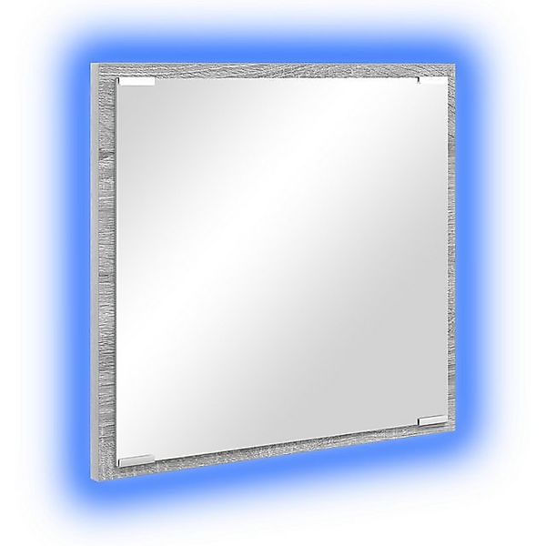 vidaXL Badezimmerspiegelschrank LED Badezimmer Spiegel Grauer Sonoma 40x8.5 günstig online kaufen