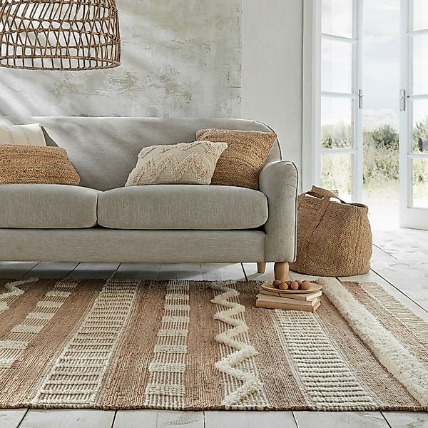 FLAIR RUGS Teppich »Medina«, rechteckig, 12 mm Höhe, Boho-Look, aus Naturfa günstig online kaufen