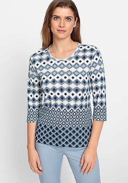 Olsen Rundhalsshirt (1-tlg) aus reiner Baumwolle günstig online kaufen