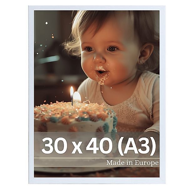 Victor (Zenith) Bilderrahmen Klee, Bilderrahmen Weiß 30x40 cm, Bilderrahmen günstig online kaufen