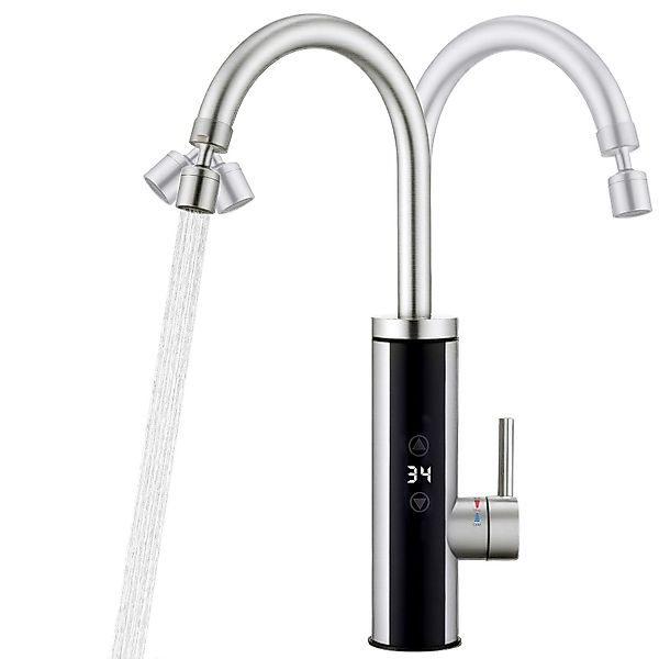 HOMELODY Küchenarmatur mit Durchlauferhitzer, Wasserhahn 360° günstig online kaufen