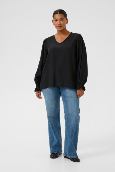 KAFFE Curve Langarmbluse Langarm-Bluse KCrya Große günstig online kaufen