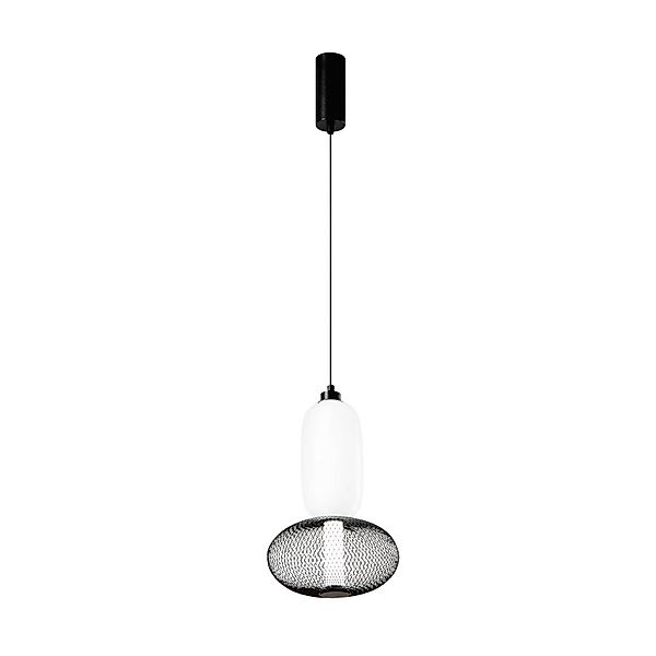 LED-Hängelampe INKAS, Höhe 41 cm, schwarz, Glas/Metall, CCT günstig online kaufen