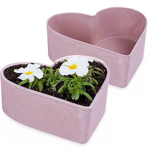 matches21 HOME & HOBBY Blumentopf Herz günstig online kaufen
