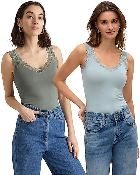 Vero Moda Spitzentop (Set, 2er-Pack) Basic Tank Top Unifarben im Doppelpack günstig online kaufen