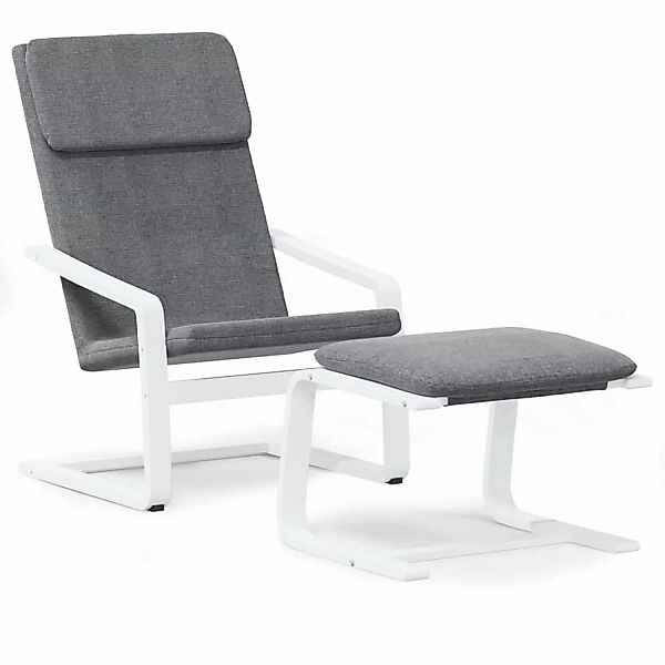 Vidaxl Relaxsessel Mit Hocker Dunkelgrau Stoff günstig online kaufen