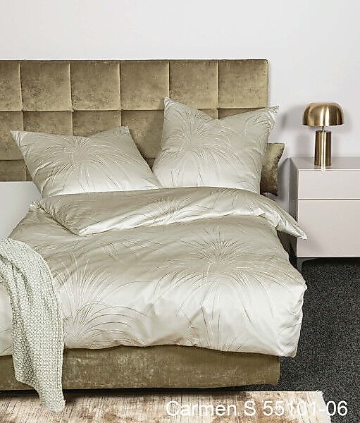 Janine Interlock Jersey Bettwäsche Carmen 55101-06 Seegrasgrün 135x200 günstig online kaufen
