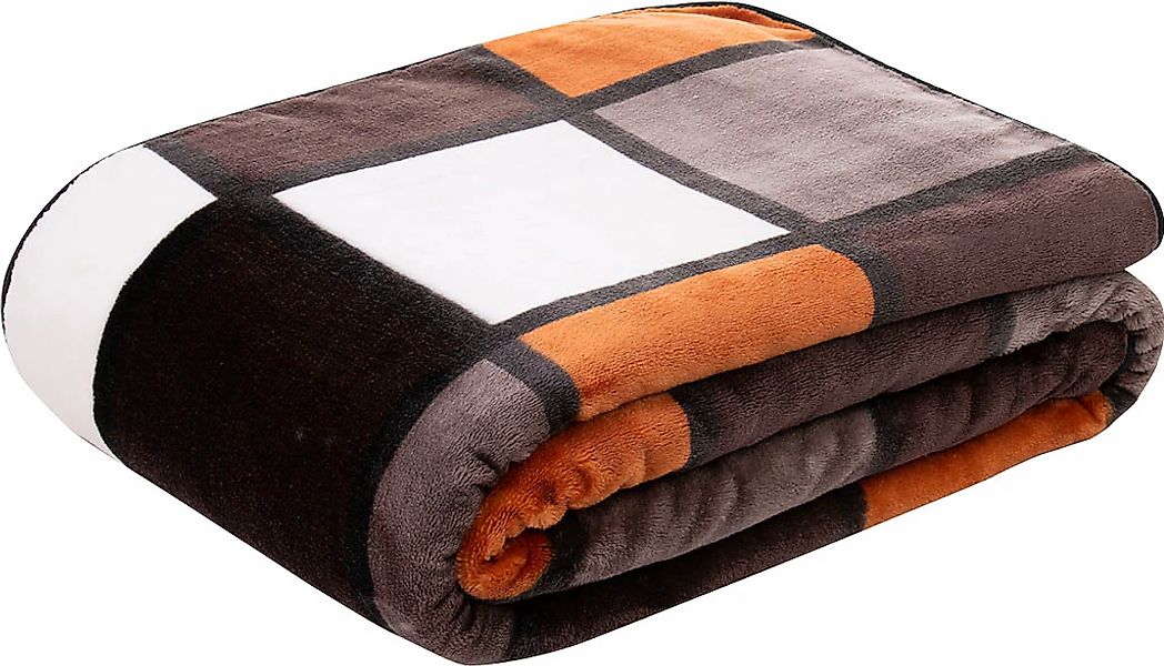 Gözze Wohndecke "Antigua" mit modernem Karo, Kuscheldecke, 150x200 cm günstig online kaufen