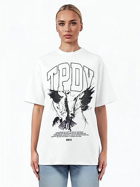 trueprodigy Oversize-Shirt Yuki F Logoprint Rundhals günstig online kaufen