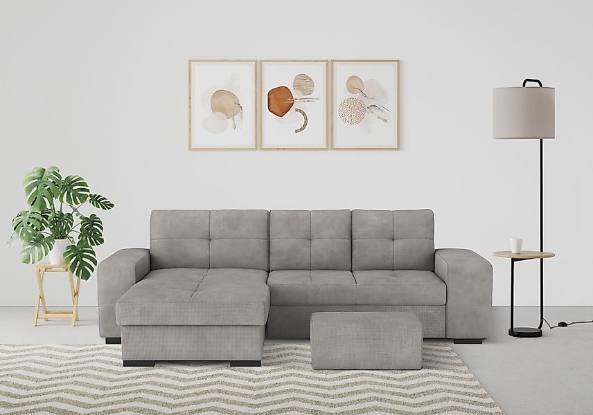 COTTA Ecksofa Mattina L-Form, mit Hocker, günstig online kaufen