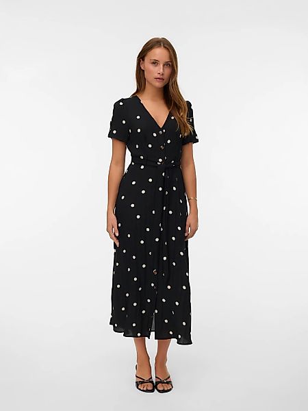 Vero Moda Sommerkleid "VMJOAN S/S 7/8 SHIRT DRESS WVN BTQ" Viskosemischung günstig online kaufen