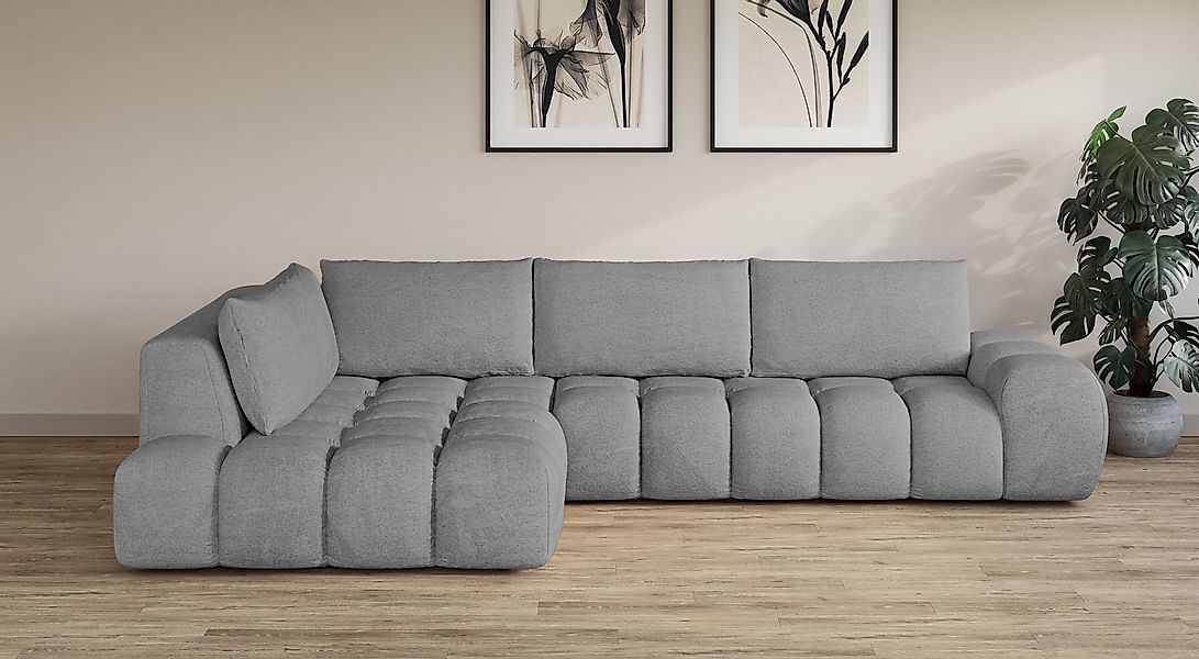 OTTO home Ecksofa »AZITA L-Form, XXL 352 cm Designsofa in Bubble-Opitk« los günstig online kaufen