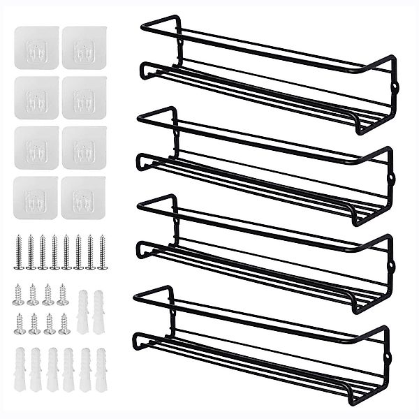 Youyijia Gewürzregal 4 Gewürzregal Hängende Wand günstig online kaufen