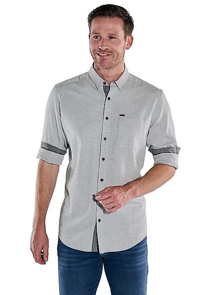Engbers Langarmhemd Herren Lnagarm-Hemd uni, Silbergrau günstig online kaufen