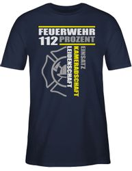 Shirtracer T-Shirt Feuerwehr 112 Prozent Einsatz günstig online kaufen