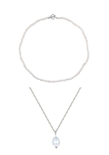Hey Happiness Perlenketten-Set 2er Layer 925 günstig online kaufen