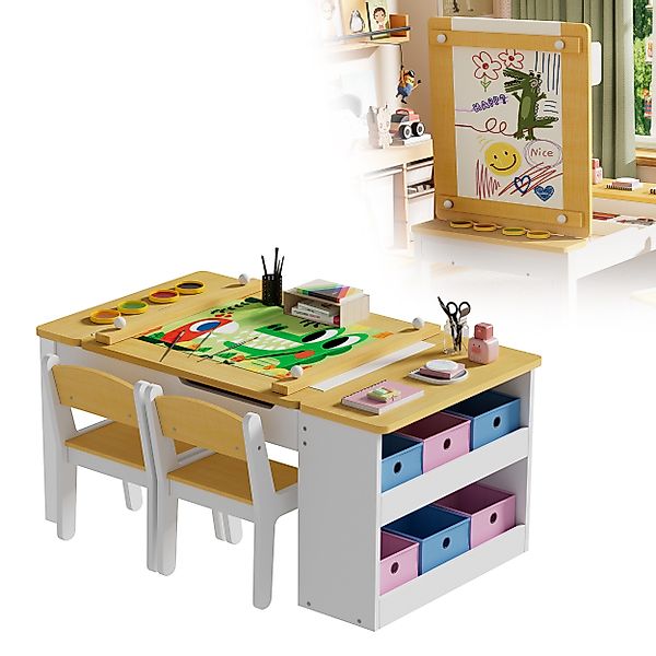 TWSOUL Kinderschreibtisch 3 in 1 kindersitzgruppe günstig online kaufen
