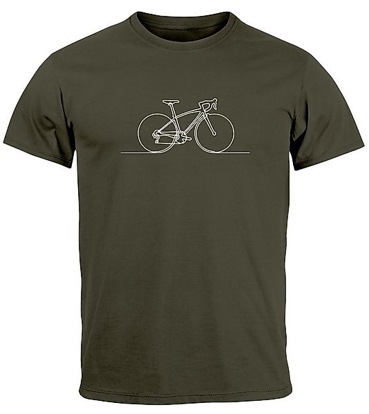 Neverless Print-Shirt Herren T-Shirt Fahrrad Radfahrer Aufdruck Printshirt günstig online kaufen