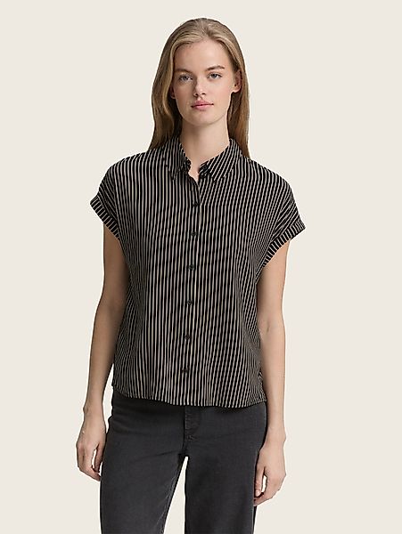 TOM TAILOR Denim Kurzarmbluse Bluse aus günstig online kaufen