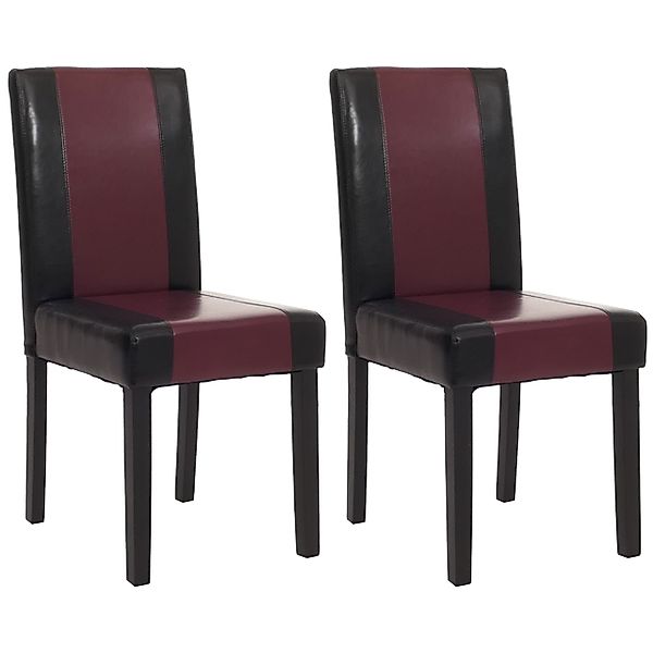 MCW Esszimmerstuhl Littau Kunstleder 2er-Set Kunstleder Schwarz Helle Beine günstig online kaufen