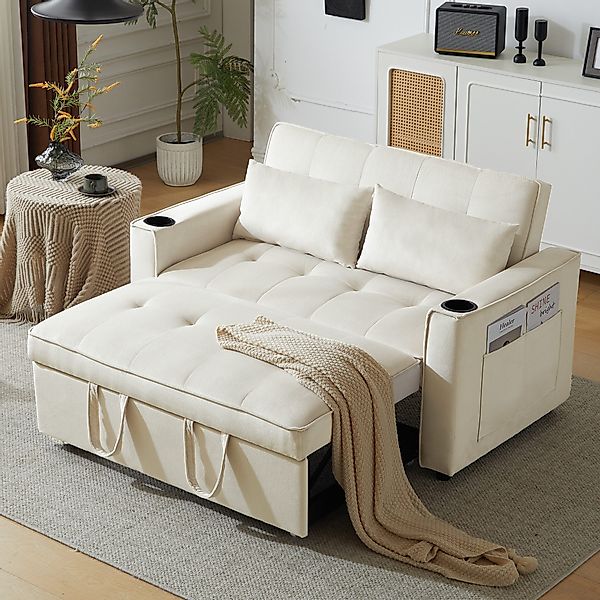 Merax Schlafsofa, mit 3-in-1 Bettfunktion,Loungesessel mit günstig online kaufen