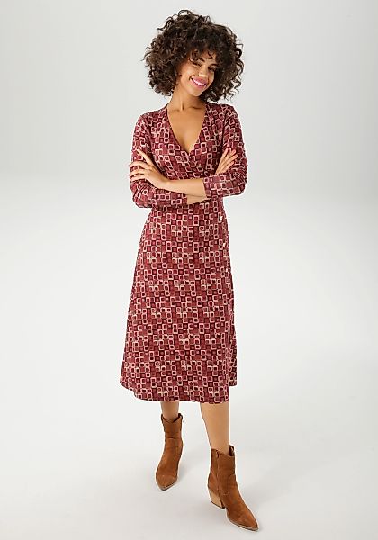 Aniston CASUAL Jerseykleid, mit farbharmonischem Retro-Muster - NEUE KOLLEK günstig online kaufen