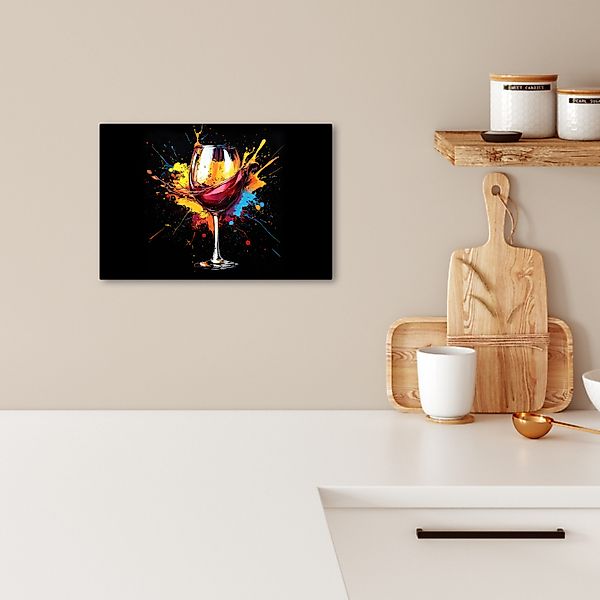 OneMillionCanvasses® Leinwandbild Wein - Glas - günstig online kaufen
