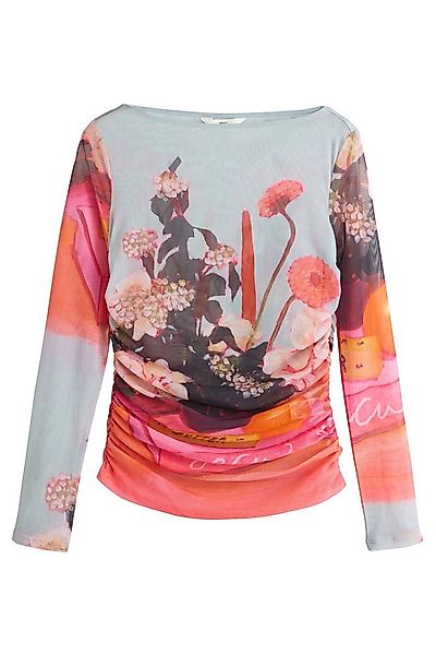 Next Langarmshirt Kew Collection Langarmoberteil mit Mesh und Print (1-tlg) günstig online kaufen