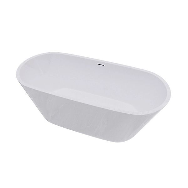 Duschparadies Freistehende Badewanne 170x80cm Oval mit Siphon Acryl Set Acr günstig online kaufen