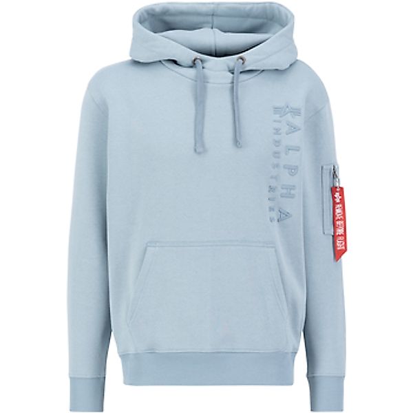Alpha  Sweatshirt Embroidery Hoodie - greyblue günstig online kaufen