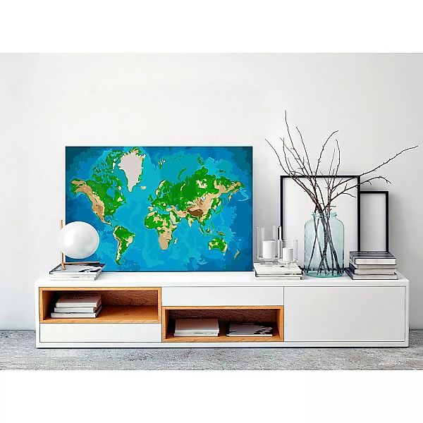 home24 Malen nach Zahlen - Weltkarte I günstig online kaufen