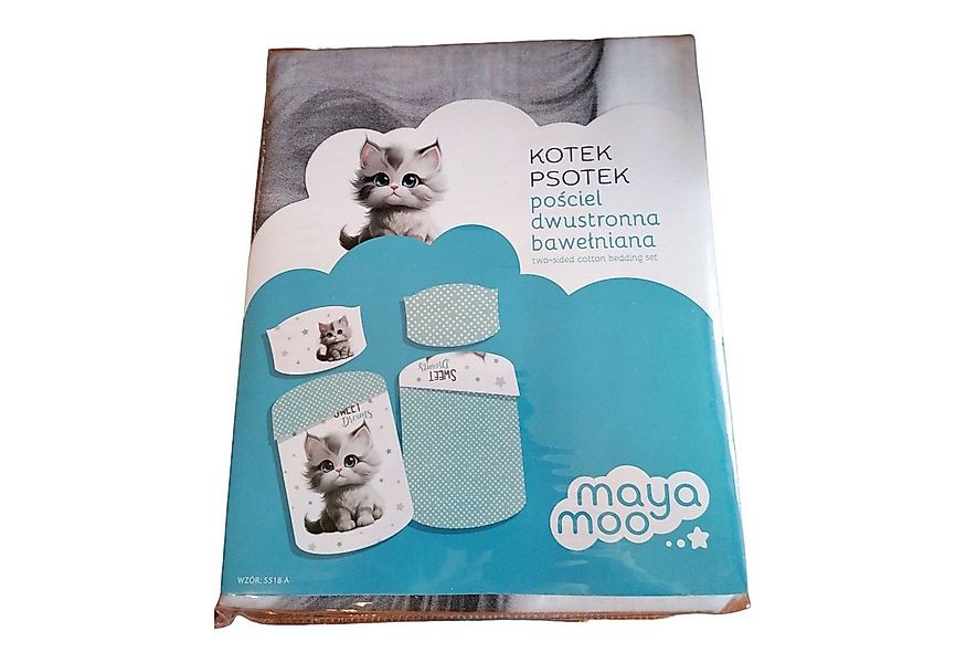 Detexpol Babybettwäsche Kinder-Bettwäsche Katze „Sweet Dreams“ 100x135 + 40 günstig online kaufen