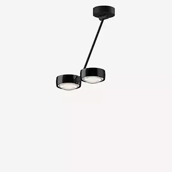 Occhio Sento Soffitto Doppio 40 Up E Deckenleuchte LED 2-flammig, Kopf blac günstig online kaufen