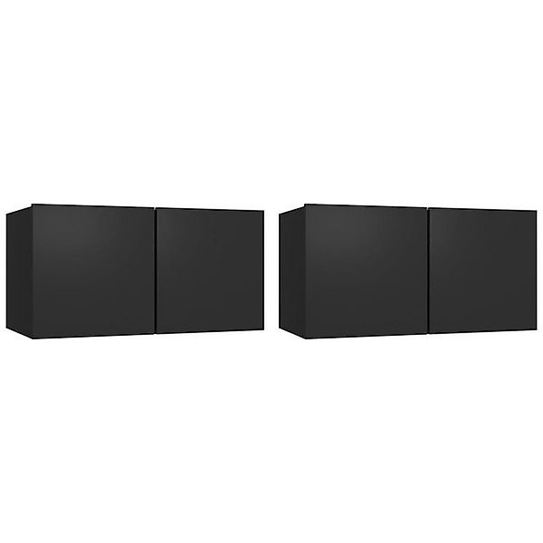 vidaXL TV-Schrank TV-Hängeschränke 2 Stk Schwarz 60x30x30 cm günstig online kaufen