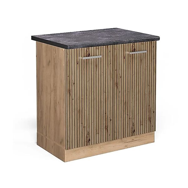 Vicco Spülenunterschrank R-Line Artisan-Eiche/Goldkraft Eiche 80 cm AP Anth günstig online kaufen