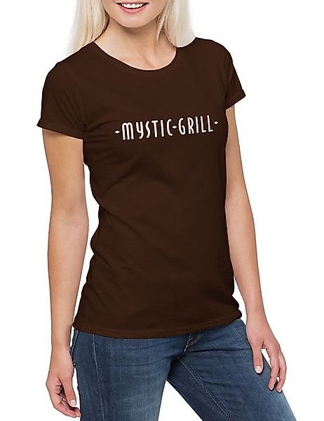 Urban Backwoods Print-Shirt Mystic Grill Damen T-Shirt Vampire Bar TV Serie günstig online kaufen