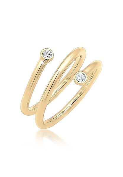 Elli Fingerring Wickelring Geo Kristalle 925 günstig online kaufen