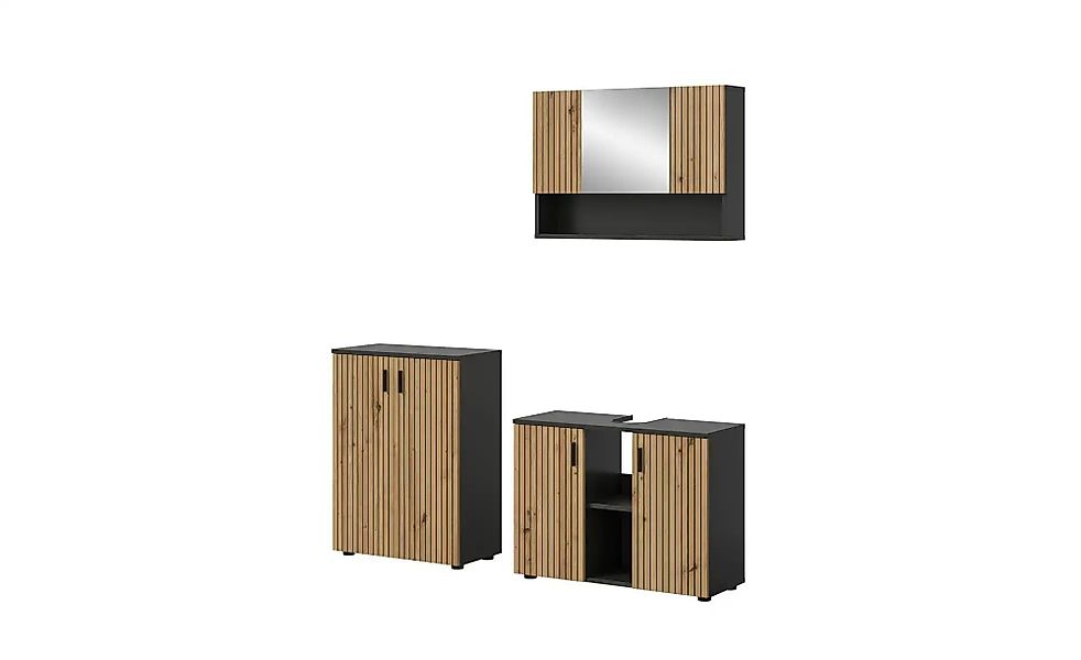 Badkombination   ¦ grau ¦ Maße (cm): B: 155 H: 180 Schränke > Badschränke > günstig online kaufen