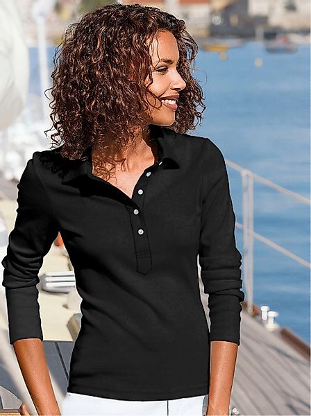 Casual Looks Langarm-Poloshirt "Poloshirt" 1 Stk. tlg. günstig online kaufen